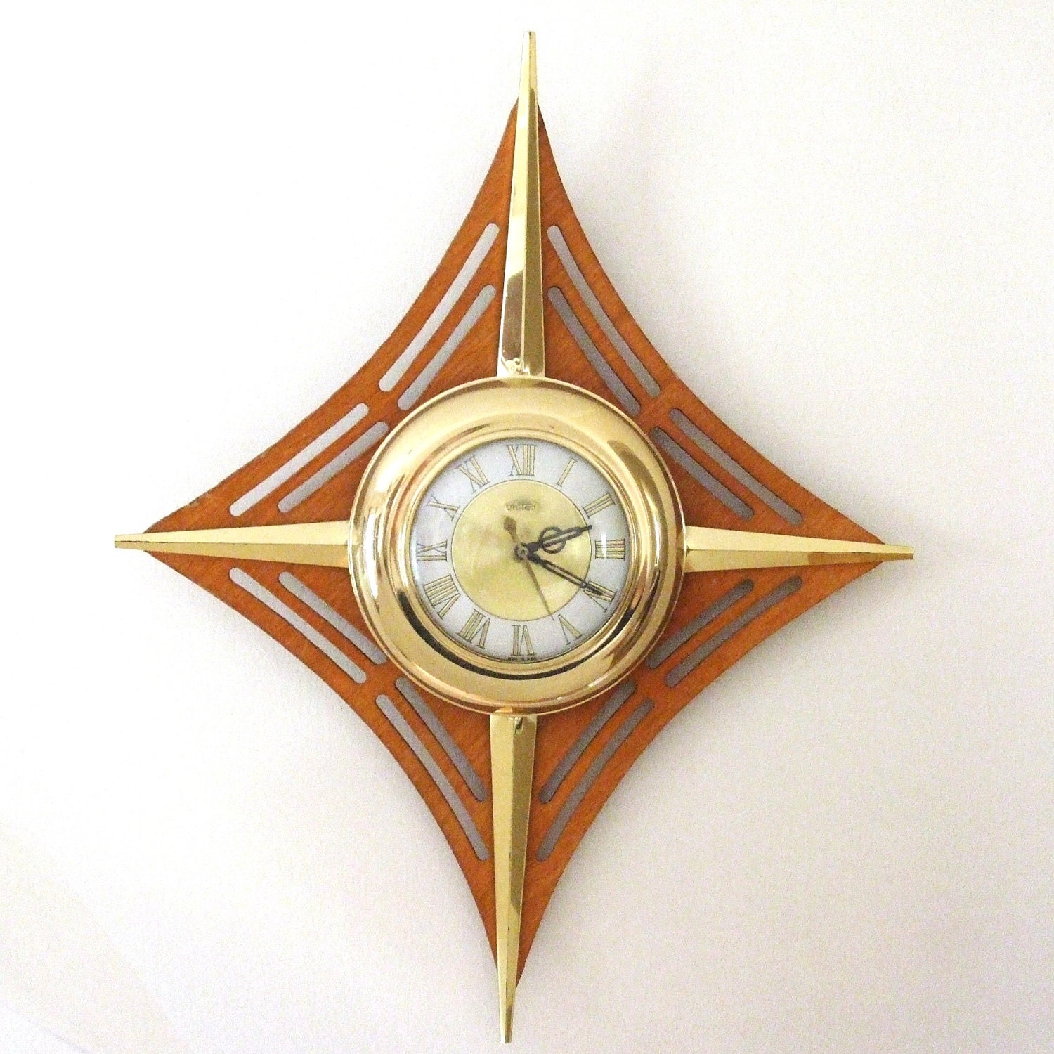 Atomic Starburst Wall Clock Retro 1950s