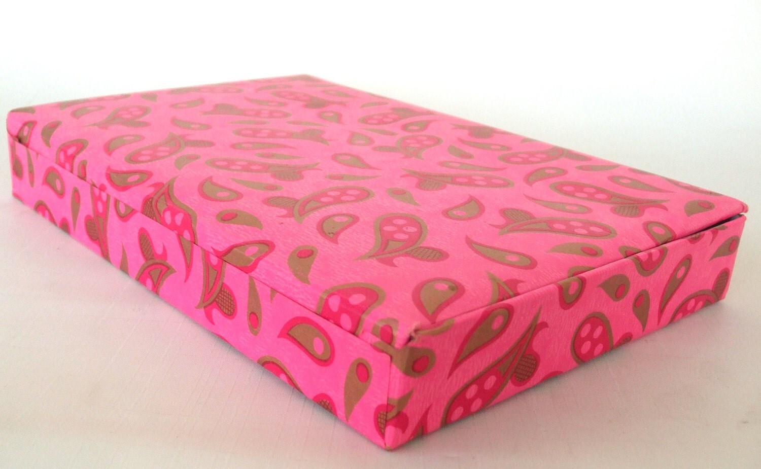 1960s Hot Pink Storage Box Organizer small by LaurasLastDitch