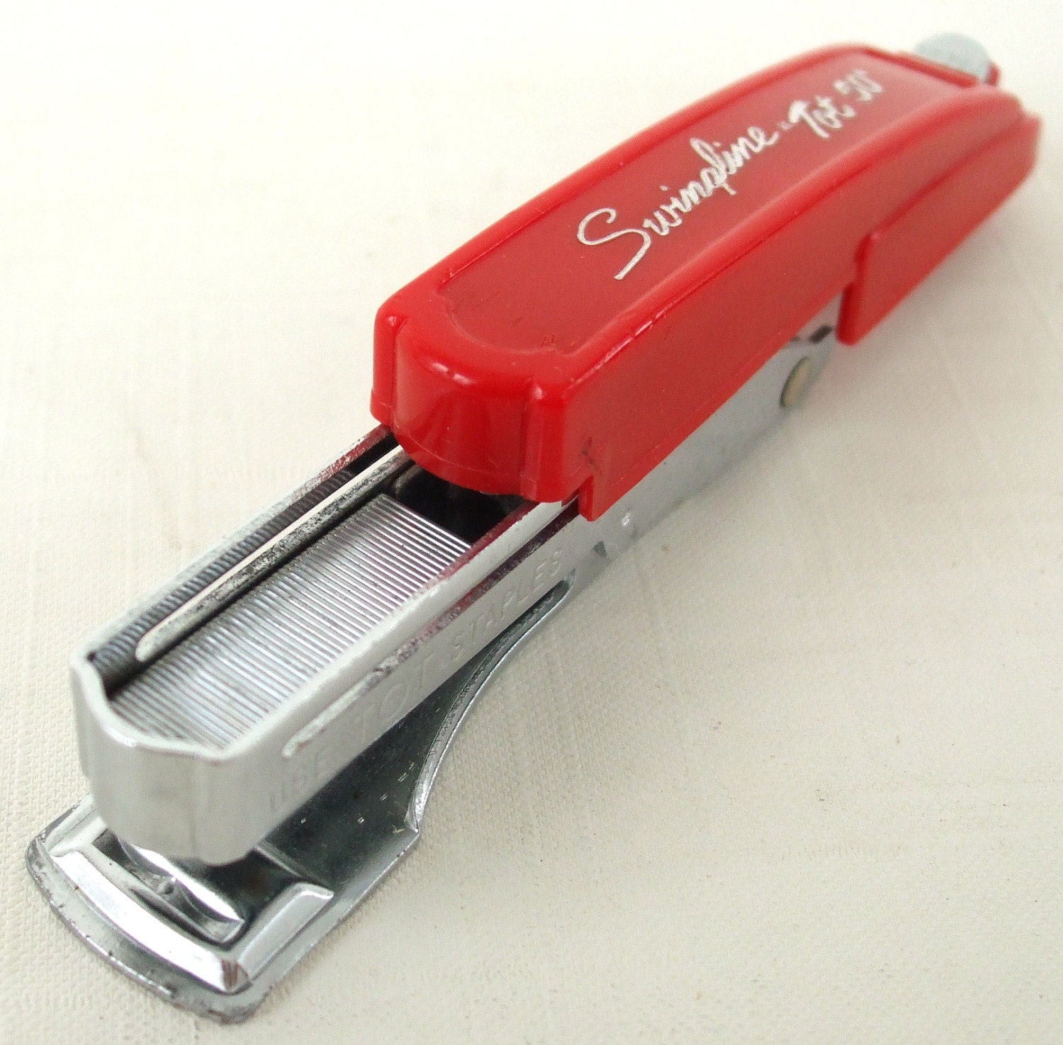 Vintage Swingline Tot 50 Stapler Made in USA Red