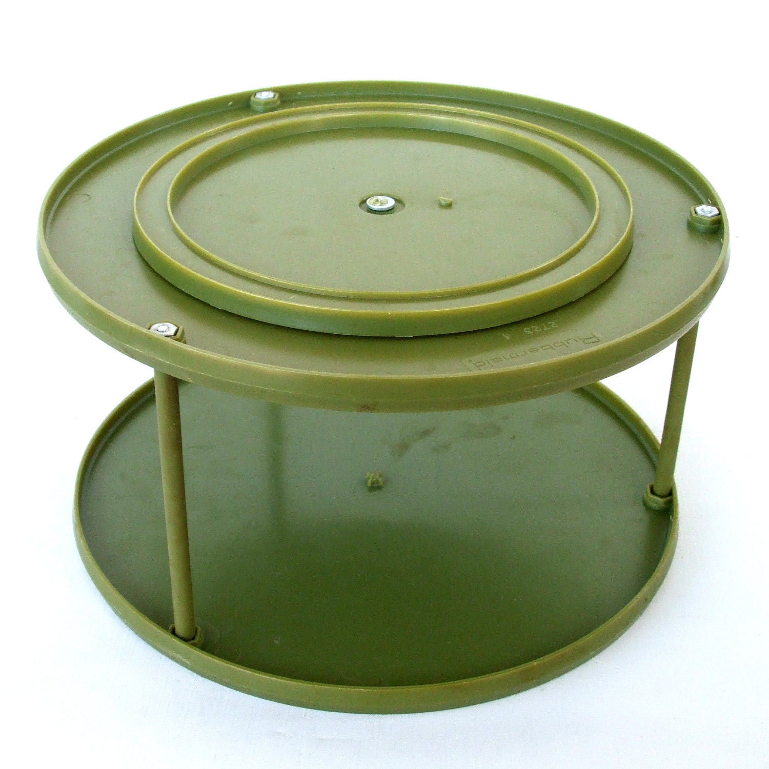 Rubbermaid Spice Rack Lazy Susan Avocado Green Plastic