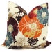 Colorful Floral Decorative Pillow Cover 18x18, 20x20 or 22x22