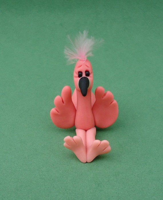 Polymer Clay Silly Flamingo By Jhminiatures On Etsy