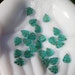 Glass Beads Leaves Teal Green Czech (24)