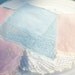 Vintage Hankie Lot Pink Blue Lace Dot Bow