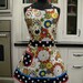 Mod Print Double Skirted Sweetheart Apron