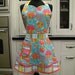 LAST ONE-Owls & Cupcakes Double Skirted Sweetheart Apron