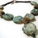 Agate druzy necklace: drusy gemstones jewelry, big irregular stones, brass, handmade necklace, green necklace spring fashion
