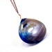 Agate druzy necklace: blue drusy agate geode slice, pendant vintage brass necklace, handmade jewelry cluster stone fashion