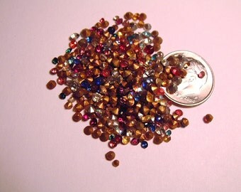 Lot of 250 Tiny Vintage Loose Rhinestones Craft Repair