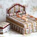 Victorian Dollhouse Miniature - Bed and Stool