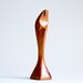 Minimalist Madonna Wooden Sculpture - Mary Stylized Figure