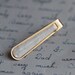Faux Mother of Pearl on Gold Tie Clip