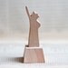 Minimalist Statue of Liberty Tiny Wood Sculpture - Souvenir from New York