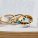 Set of Three Eighties Stacking Rings with Rhinestones - by Meanglean