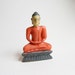 Orange Buddha Small Wooden Statue