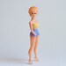 Underwear Lady - Plastic Doll with movable eyes - Made in Hong Kong