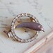 Dolphin Jumping Through Rhinestones - Eighties Brooch