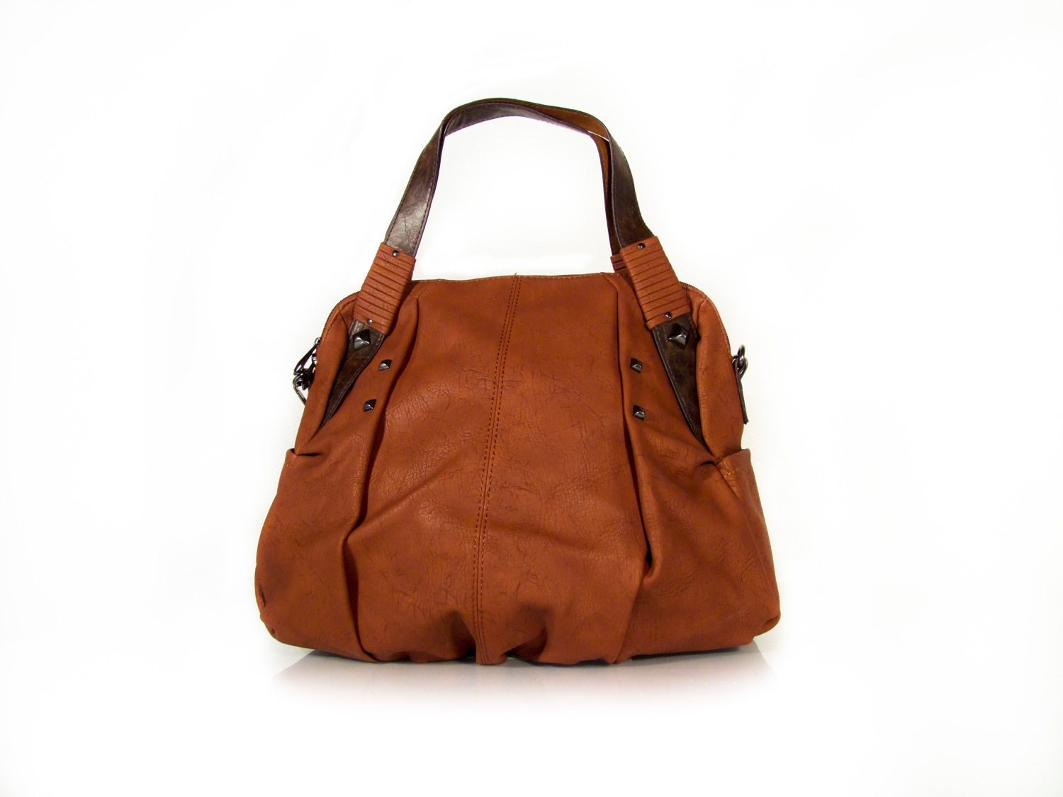 vegan leather handbag purse brown . the by VeganLeatherHandbags