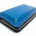 Leather cell phone case pouch wallet handcrafted blue and off white cow leather for all iPhone 4 /4S cards cash coin Free Monogrammed