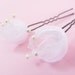 Bridal Organza white flower hair pins Wedding hair accessories OOAK by Jye, Hand-made in France