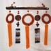 Recycled wine bottle and amber pitcher and Drift Wood Wind Chime