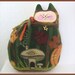 Cat Doll Cat Pillow 7 inch Autumn Woodland Fall Flannel Cat Primitive Prim Folk Art Doll Handmade CharlotteStyle