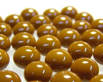 Kiln Formed Opaque Brown Glass Bubbles 55 Pieces (B208)