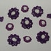 Flowers - Purple and White Ceramic for Mosaics or Magnets 11 Flowers