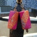 Polymer Clay Rustic Look Cylinder Earrings