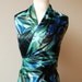 S A L E : Evil Orchids solid synthetic satin fabric - approx 2.5 yards at 60" wide - last piece