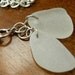 Sea glass pendant, double white frosty sea glass jewelry