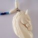 Horse Spirit Necklace Carved Bone Native American Handmade by Hidden Bear
