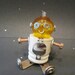 Baby Bulb Bot - found object robot sculpture assemblage
