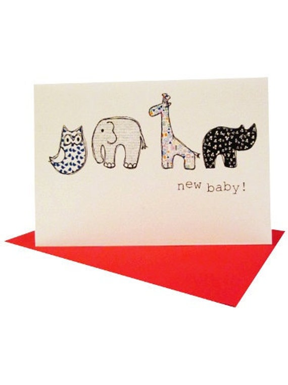 new baby gift card by marthaandhepsie on Etsy