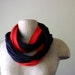 THE STANDARD cotton scarf necklace in red & black