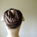 Extra Long Brown Scarf - Medium Weight Cotton Jersey Slub Fabric - Chocolate Brown