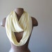 Jersey Cotton Infinity Scarf - Pale Yellow Loop Scarf - Lightweight Handmade Infinity Scarf