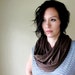 Brown Infinity Scarf - Chunky Infinity Loop Scarf - Brown Cotton Jersey Slub - EcoShag Handmade Scarves