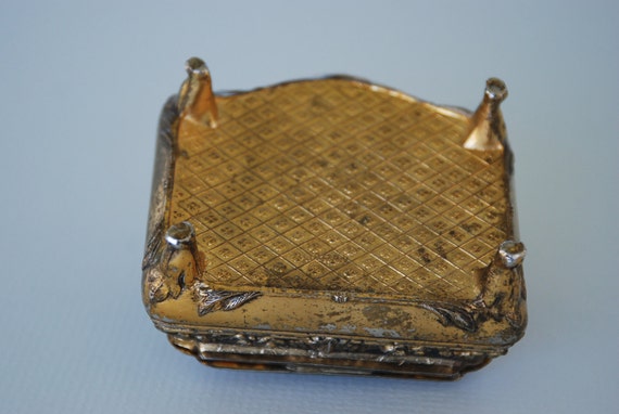 Ornate Metal Trinket Box Jewelry Box