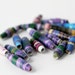 Nature Inspired Paper Beads - Upcycled Art - Spring Violet Blue Flower