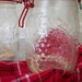 One Jar Reserved For Nancy Do Not Buy Vintage Glass Canister Canning Jars Embossed with Fruit Arc made in France