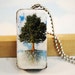 Handmade, Tree of Life, Domino Pendant, Blue Sky, Tree, Tree Branches, Art Pendant, Recycled, Gift For Her, Valentine's Day