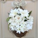Spring Wreath Basket - Outdoor Wreath Basket - White Wreath - Wedding Wreath