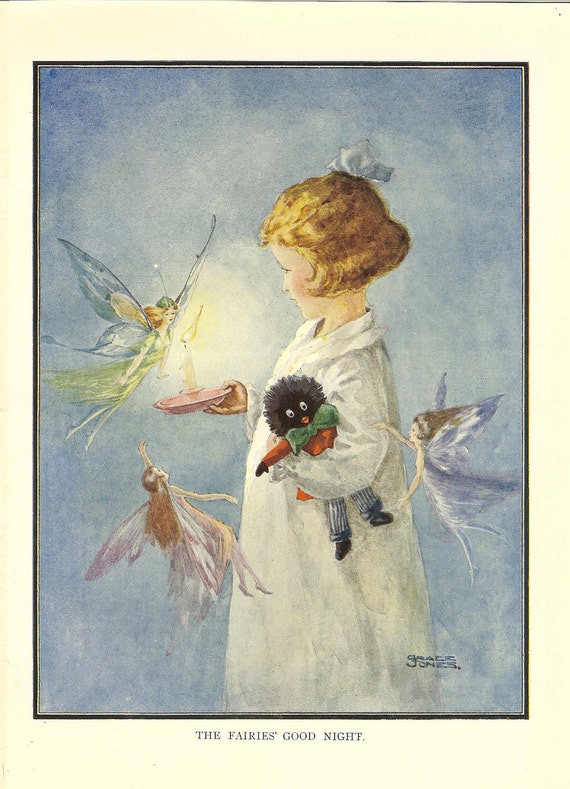 1920s Vintage Print The Fairies Good Night by printsandpastimes