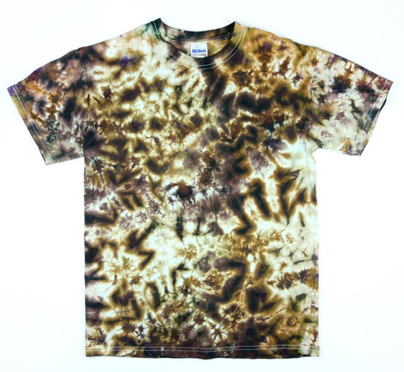 Adult Brown Earth Marbled Tie Dye T Shirt by SunflowerTieDyes