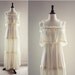 Vintage 70s Bohemian Lace Wedding Prairie Dress. Size S/M