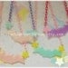 CHOOSE ONE Pastel Resin Starlight Bat with Plastic Chain Necklace for Fairy Kei, Kawaii, or Decora