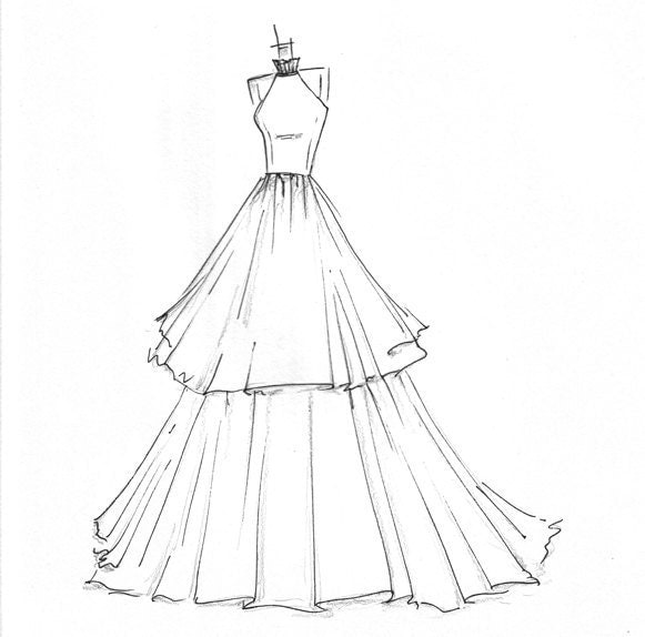 highfashion dress sketch