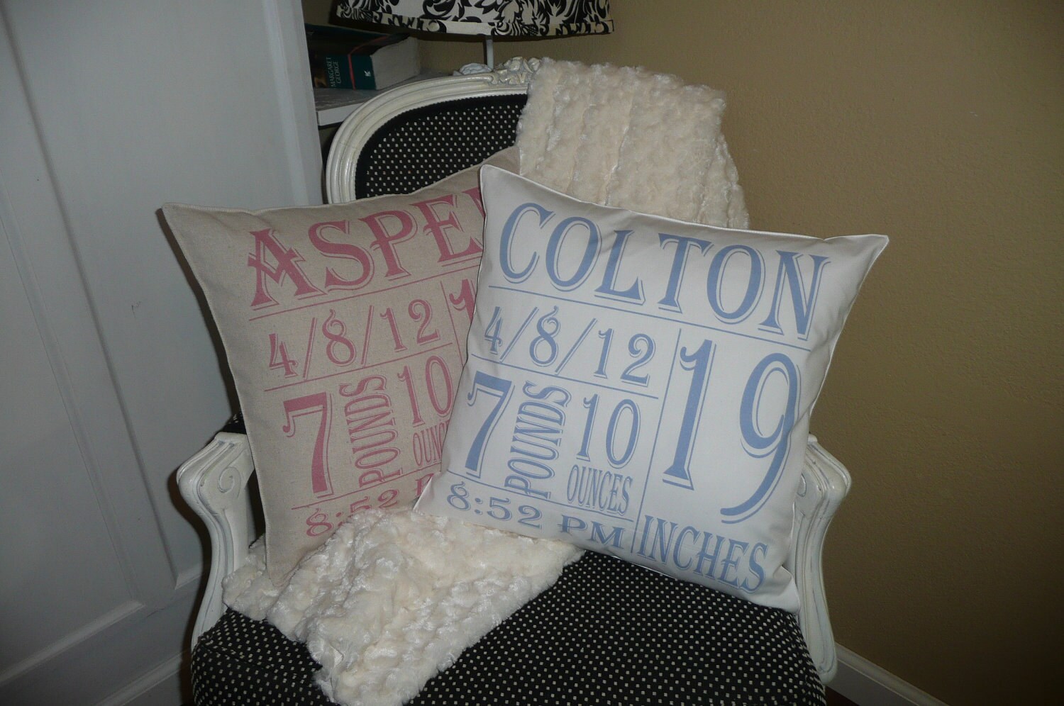 New Baby Pillow CoverPersonalized at NO EXTRA COST