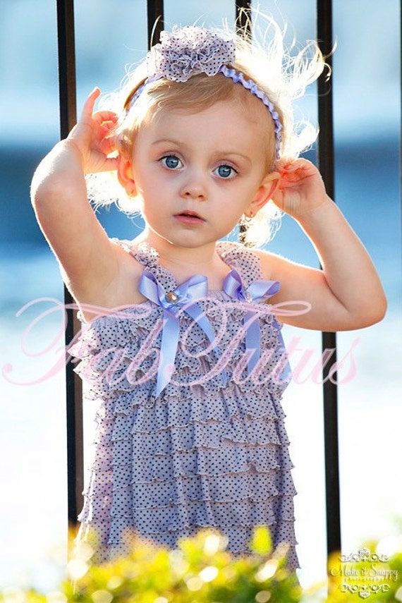 Items similar to Vintage Style Ruffled Bubble Romper with Matching ...